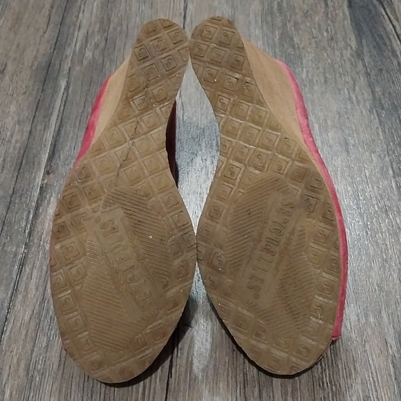 Seychelles Leather Platform Heels Shoes  Womens 8 Peep Toe Wedges - Picture 10 of 10